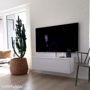 tv møbel hvid med stoflåge